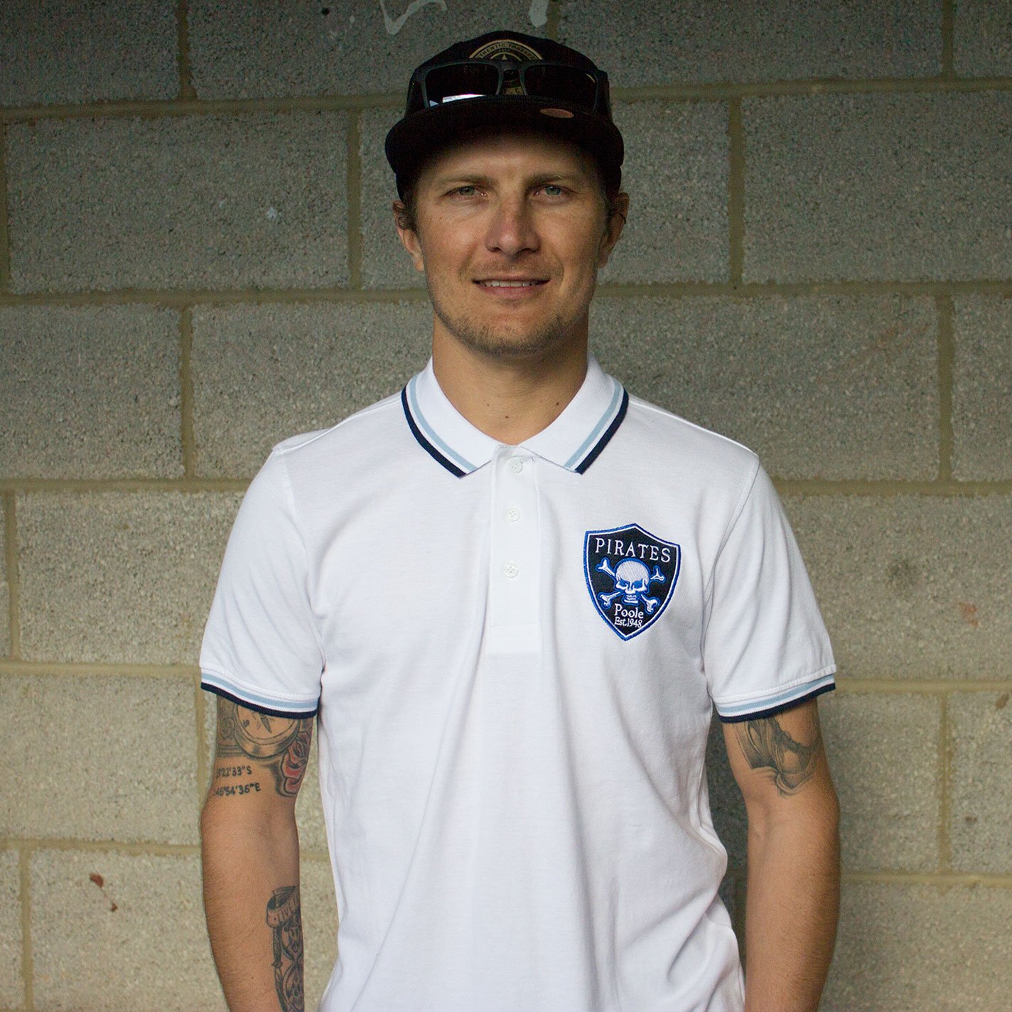 Poole Pirates White Polo